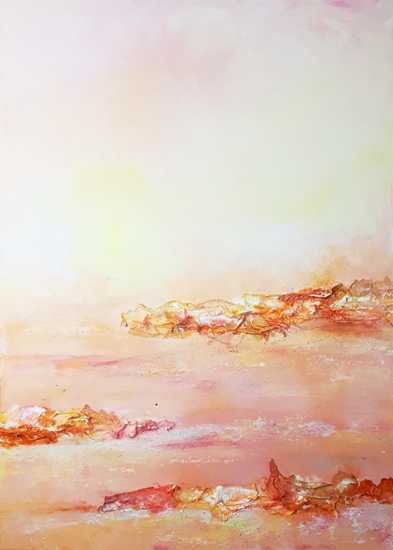 Buitenschilderworkshop Strand Zandvoort Siona Snel abstracte mixed media kunst en workshops