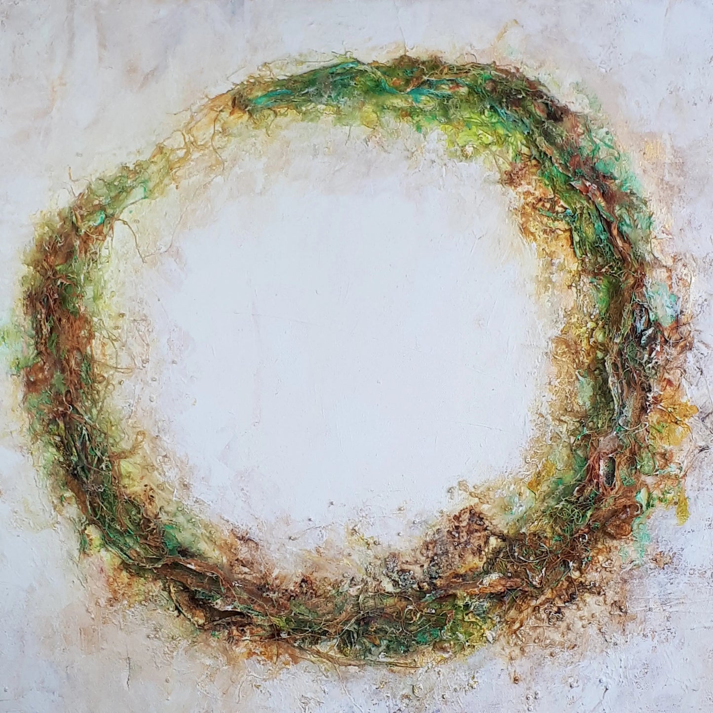 Abstracte mixed media kunst