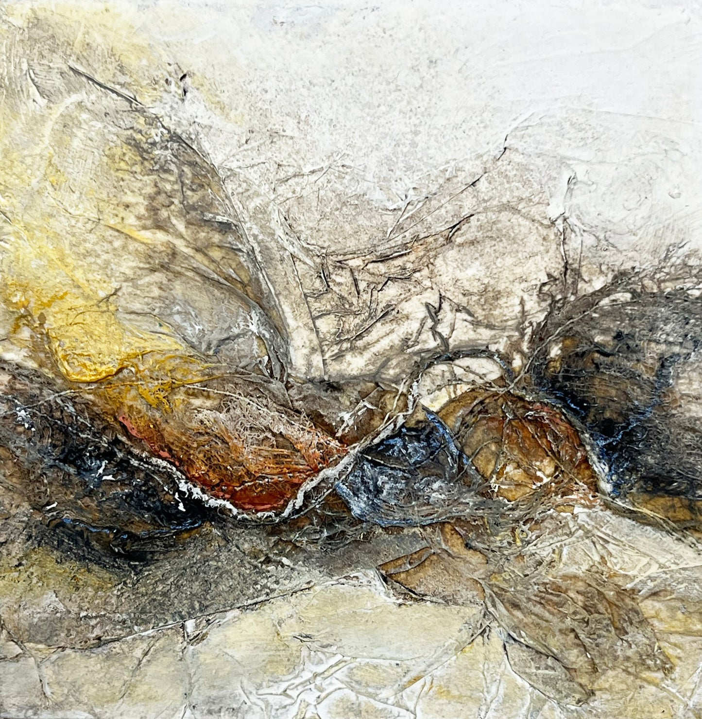 Abstracte mixed media kunst