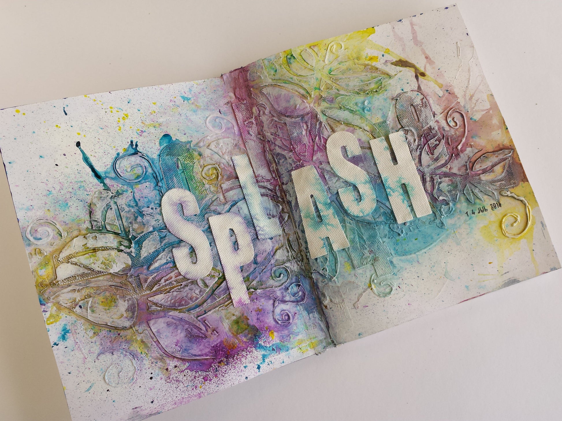 Online Mixed media workshop Splash sionasnel.com