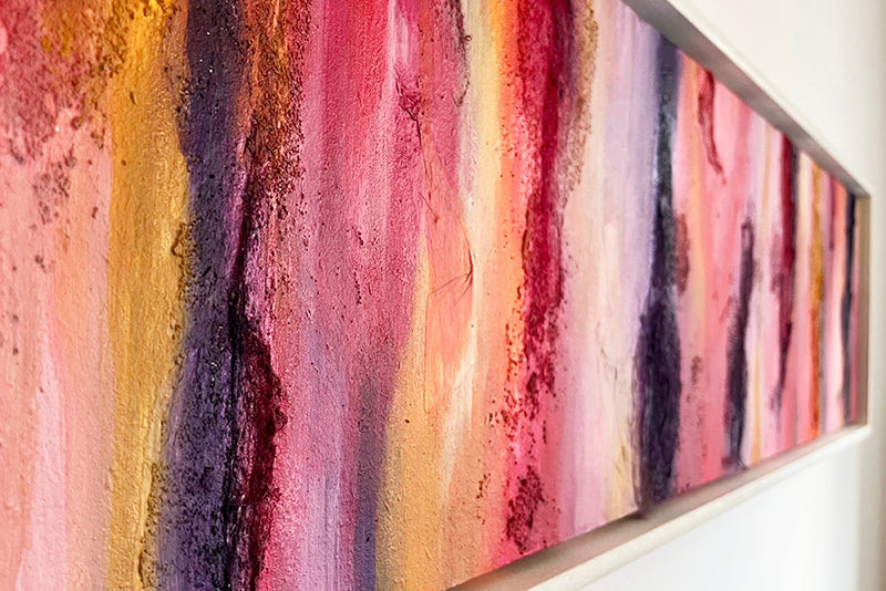 Abstracte mixed media kunst