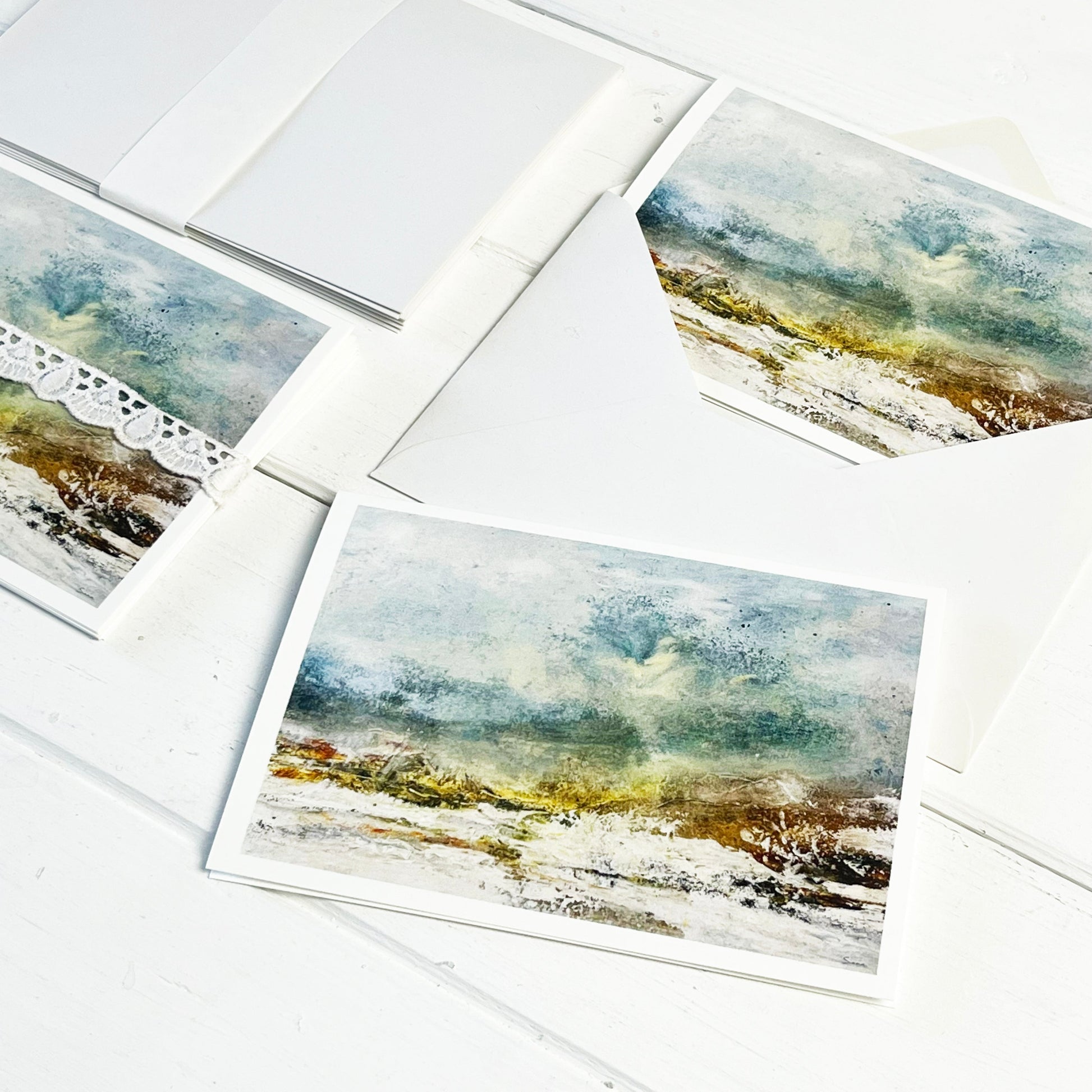 Kunstkaarten set sneeuwlandschap sionasnel.com