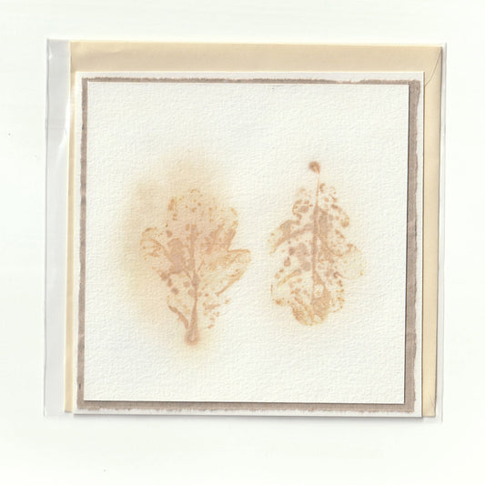 Handgemaakte kaart met ecoprint (2) Siona Snel