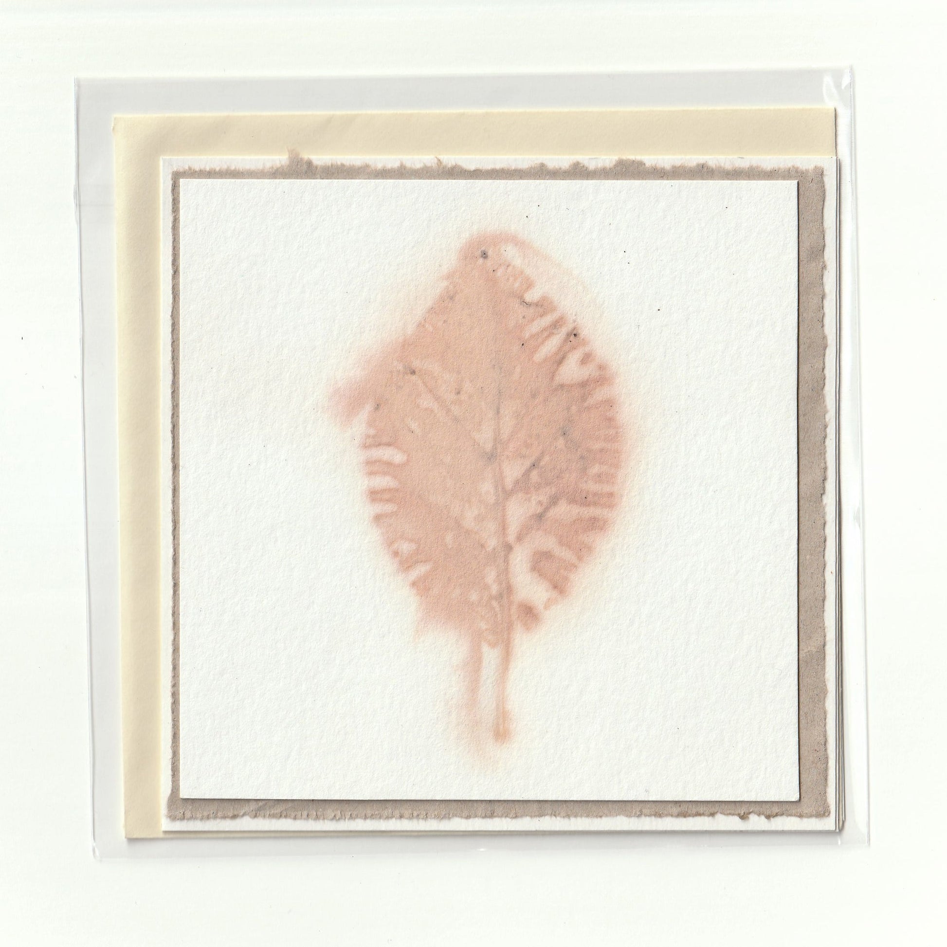 Handgemaakte kaart met ecoprint (6) Siona Snel