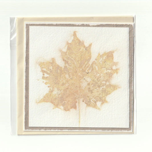 Handgemaakte kaart met ecoprint (10) Siona Snel