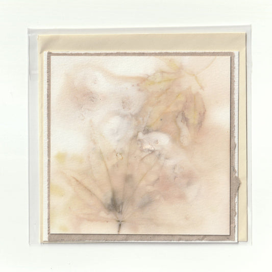 Handgemaakte kaart met ecoprint (13) Siona Snel