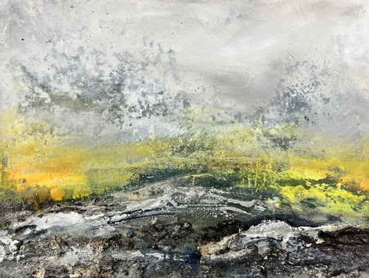 Abstracte mixed media kunst