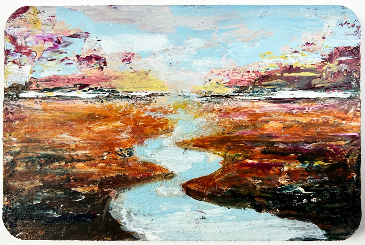 Abstracte mixed media kunst