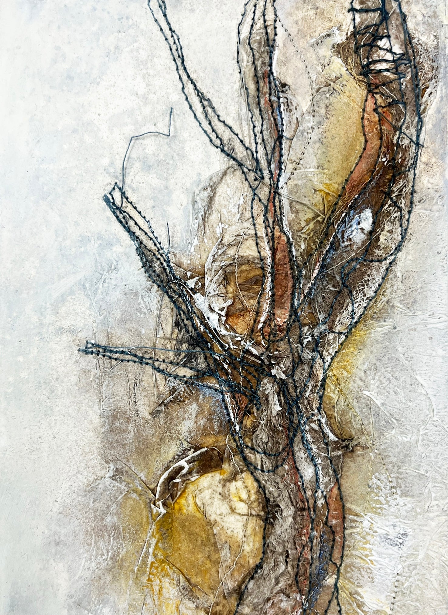Abstracte mixed media kunst
