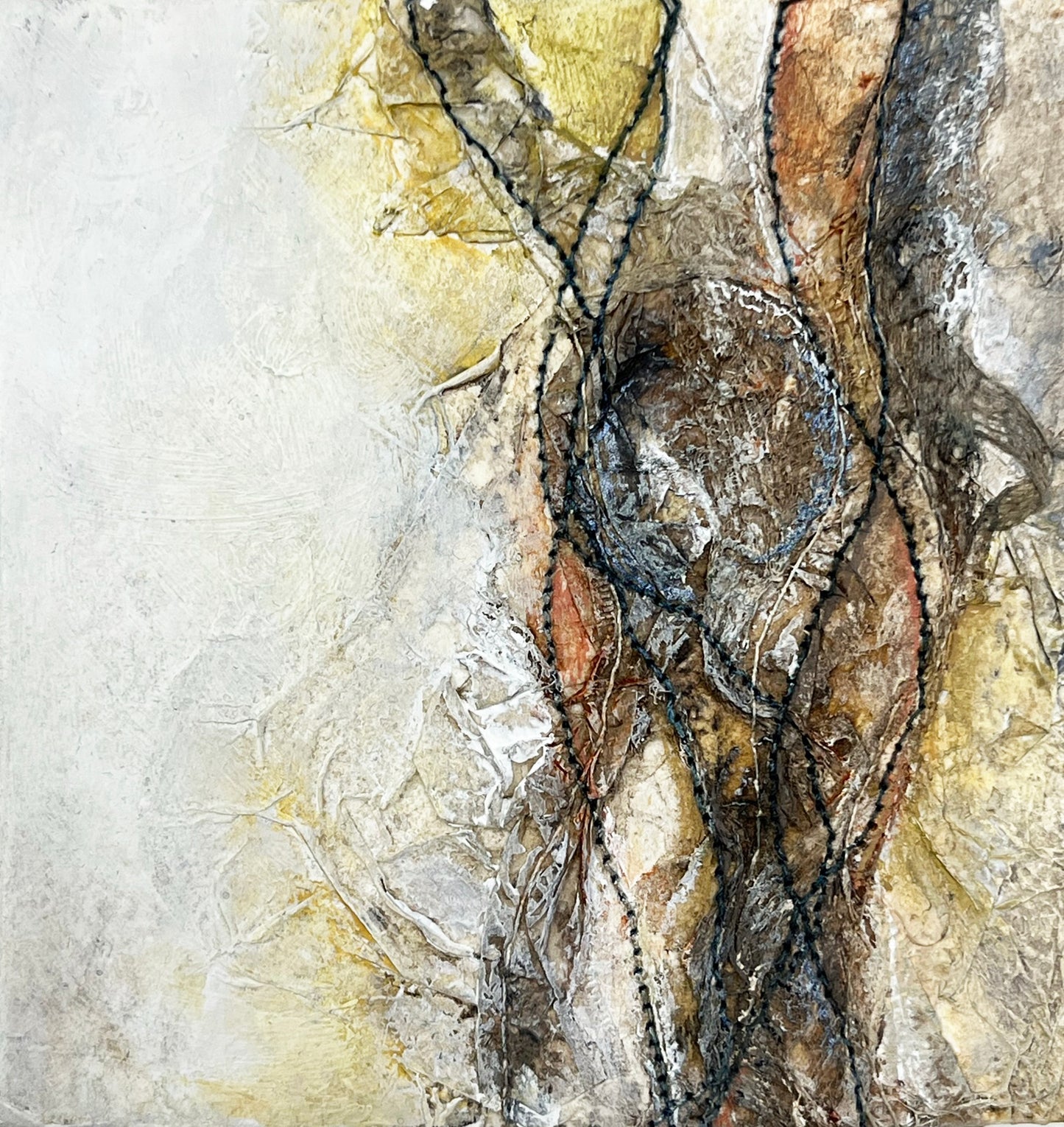 Abstracte mixed media kunst