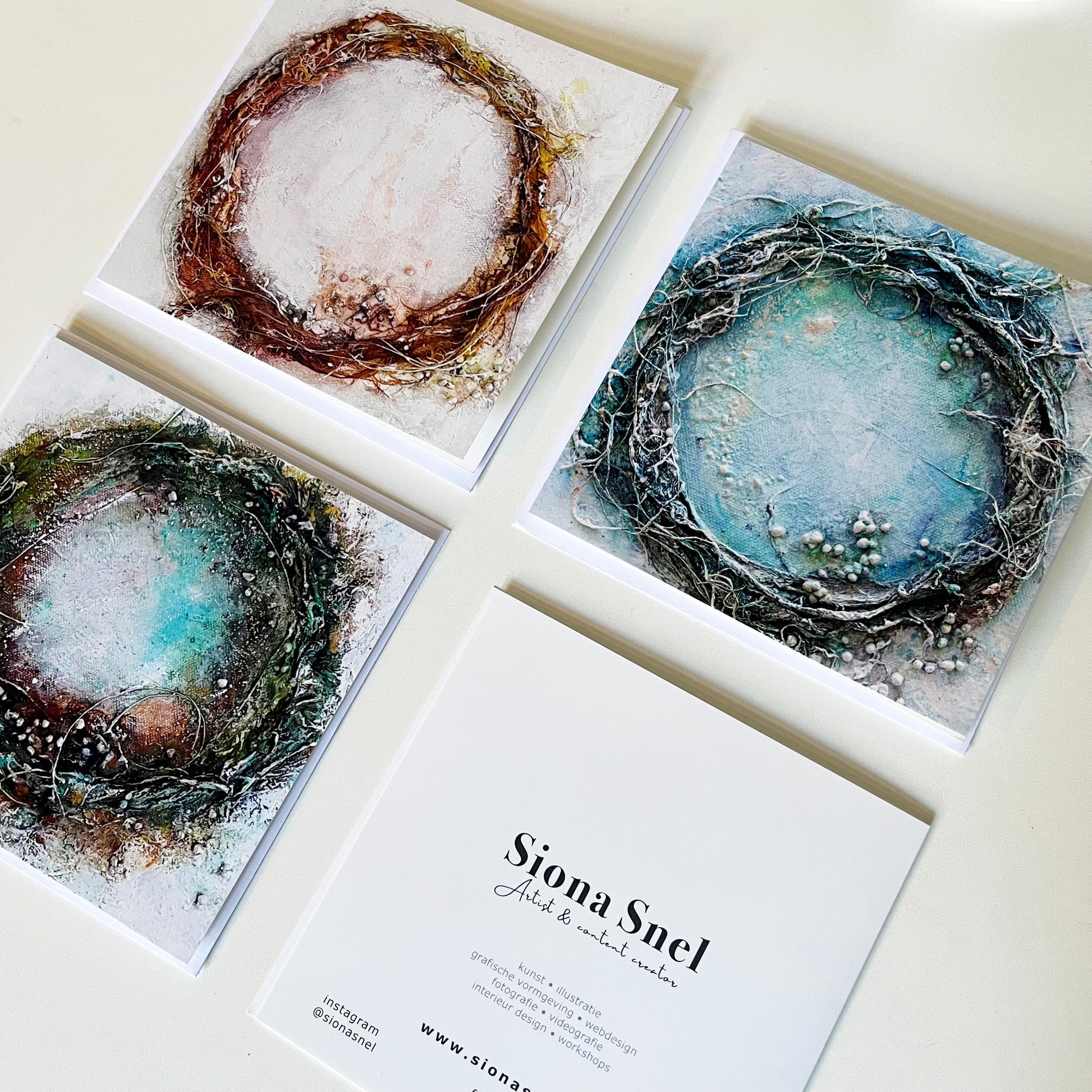 Kunstkaarten set cirkels Siona Snel