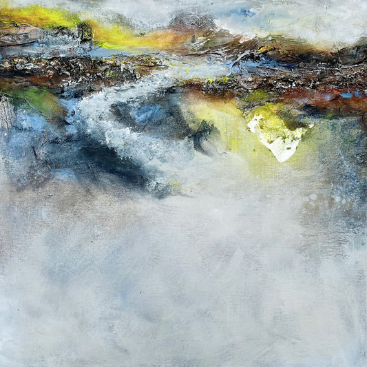 Abstracte mixed media kunst