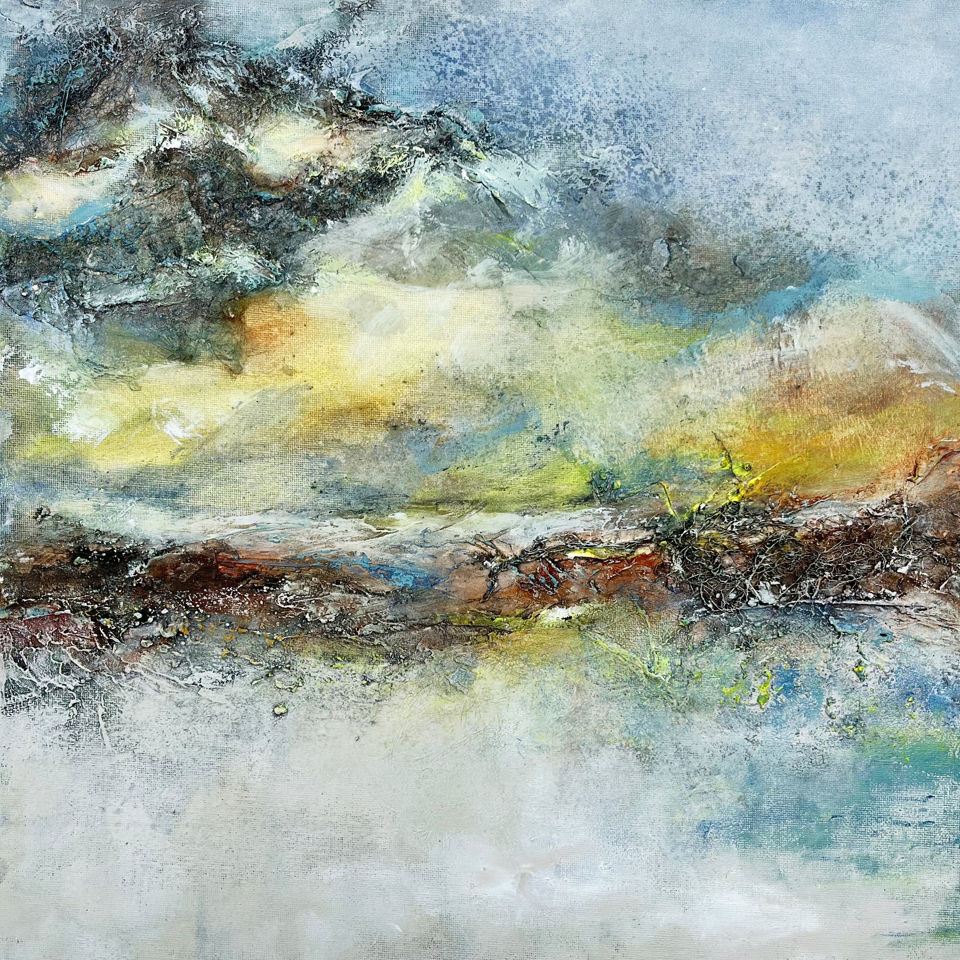 Abstracte mixed media kunst