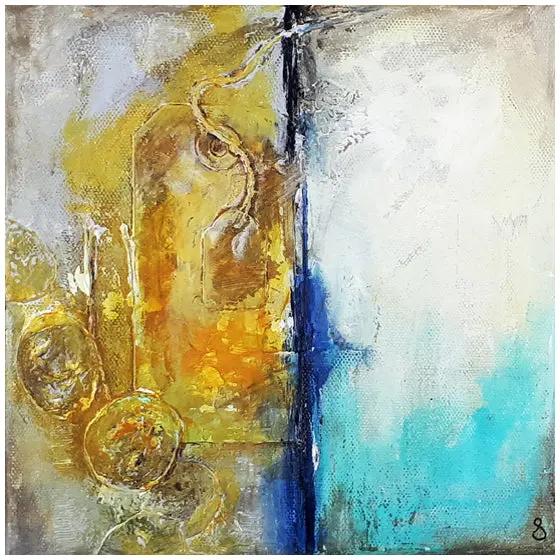 abstracte mixed media kunst