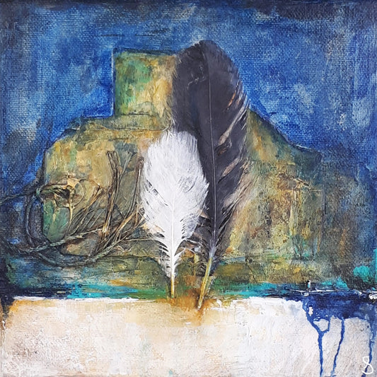 abstracte mixed media kunst